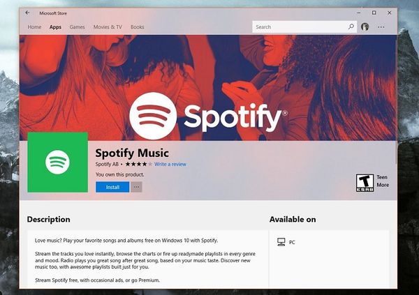 Spotify應用意外導致Windows 10系統恢復功能故障